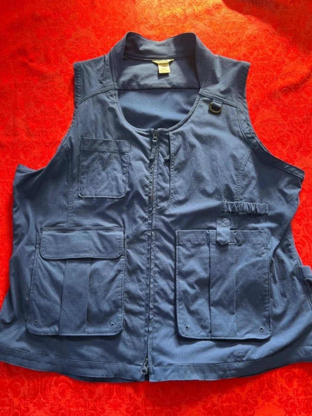 Duluth Trading Men’s XXL Navy Fishing Hunting Utility Vest Stretch Nylon